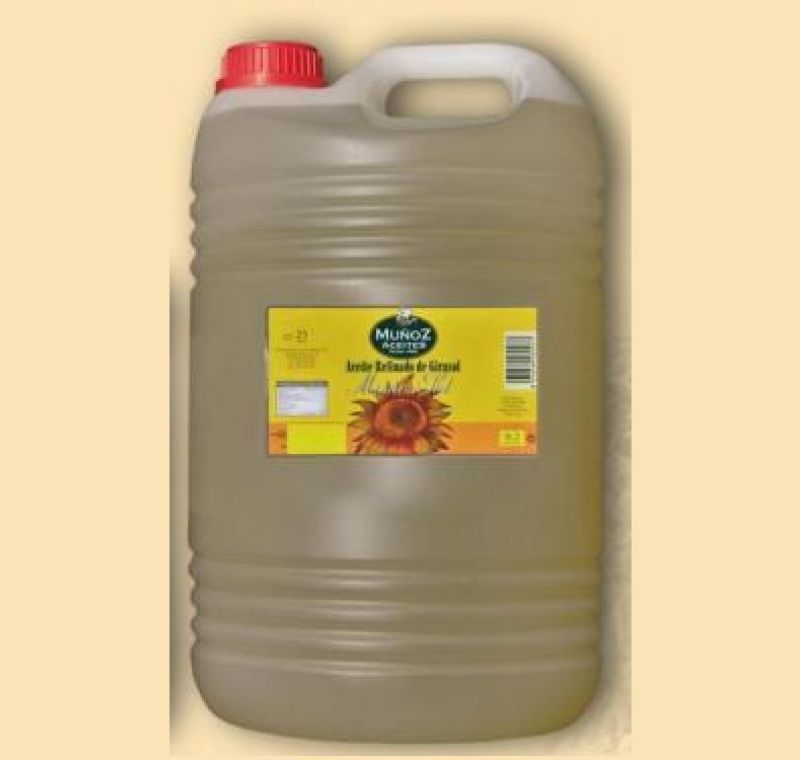 Garrafa de aceite de girasol